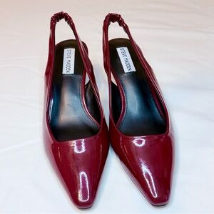 Steve Madden Burgundy Slingback Heels